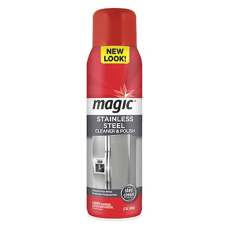 Stainless Steel Cleaner, 17 oz, Aerosol Spray Can, Ready to Use, Unscented