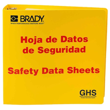 Binder, Right to Know Safety Data Sheet, Height: 11 5/8 in