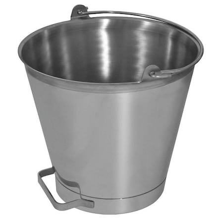 Pail, 16 qt, Stainless Steel, Extra Handle