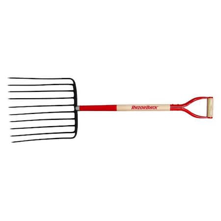 Ensilage Fork, D-Grip Handle, 30in.LHandle