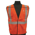 L/XL Class 2 High Visibility Vest, Orange, Gender: Unisex