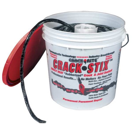 Crack Filler, 8 lb, Pail, Crack Rite, Asphalt, Black