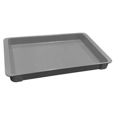 Stackable Storage Container, 1.3 gal, 18-3/4 in L x 11-7/8 in W x 1-3/4 in H, Gray
