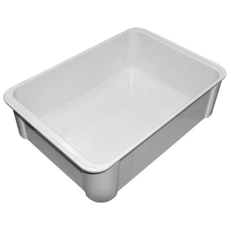 Stackable Storage Container, 3 gal, 16-1/2 in L x 11-3/8 in W x 4-5/8 in H, White