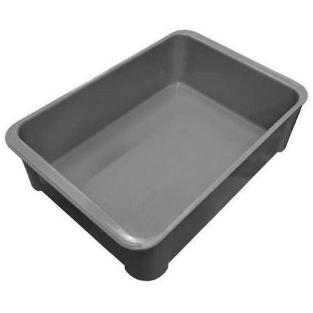 Stackable Storage Container, 3 gal, 16-1/2 in L x 11-3/8 in W x 4-5/8 in H, Gray