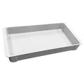 Stackable Storage Container W/ Lid, 3.1 gal, 23-3/8 in L x 12 in W x 3-1/8 in H, White