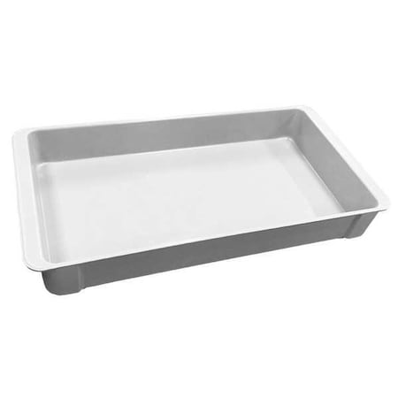 Stackable Storage Container W/ Lid, 3.1 gal, 23-3/8 in L x 12 in W x 3-1/8 in H, White