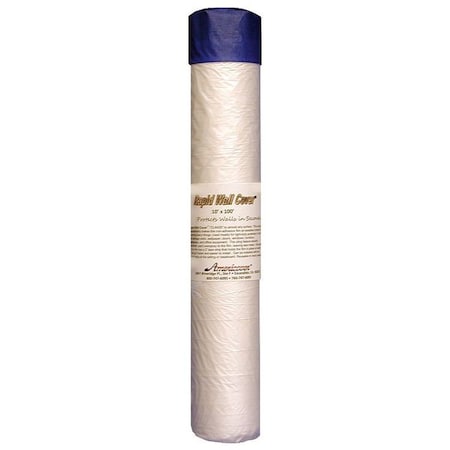 Light Duty Static Construction Film, 2 mil Thick, 10 ft Width, 100 ft Length, Frosted Clear