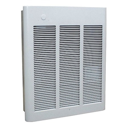 Recessed Electric Wall-Mount Heater, Recessed or Surface, 4000/3000 W, 240/277V AC, White