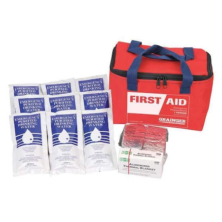Personal Survival Kit, 16 Piece, Red