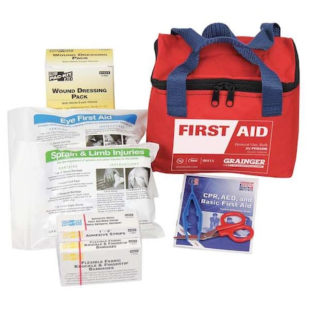 First Aid Kit and Housing, Fabric 32 Components, 25 People Served