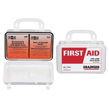 Bloodborne Pathogen Kit, Not Applicable Volume Absorbed per Kit, Bag, White, 27