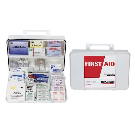 First Aid Kit and Housing, Plastic 397 Components, 75 People Served
