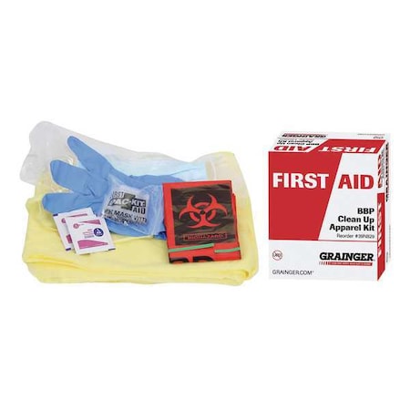 Bloodborne Pathogen Kit, Not Applicable Volume Absorbed per Kit, Box, White, 8