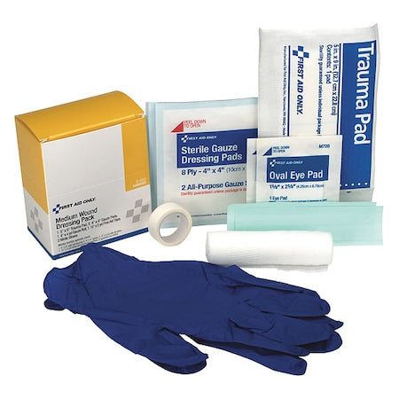 Wound Dressing Kit, 13pcs, 2.25x4 3/8", WHT