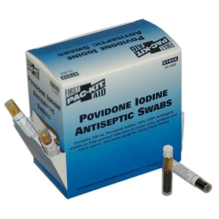 PVP Swabs, Packet, 4-1/4 In., PK100