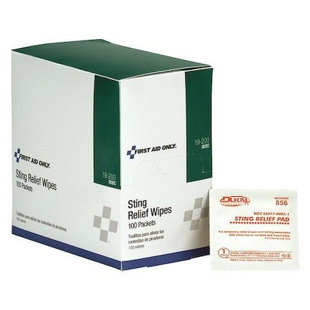 Sting Relief, Packet, 4-1/8 In., PK100