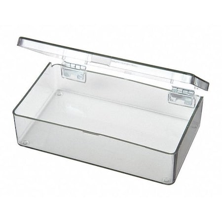 Storage Box with 1 compartments, Plastic, 1 1/16 in H x 2-5/8 in W