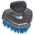 4 1/2 in W Tire Brush, 1 1/4 L Handle, 4 in L Brush, Blue, Rubber, 4 1/2 in L Overall