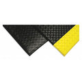 Antifatigue Mat, 3 ft. L x 2 ft. W, 1/2" Thickness, Closed Cell PVC Foam, Diamond Plate, Black