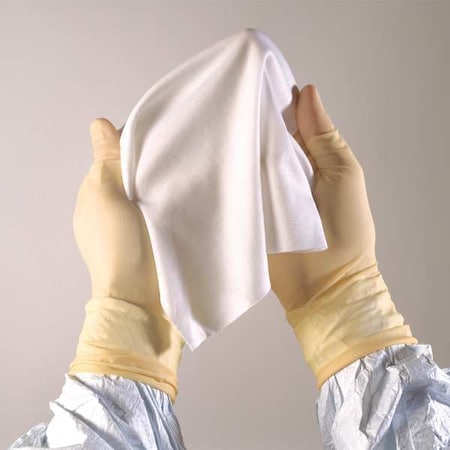 Knitted Polyester Cleanroom Wipes 12" x 12", White