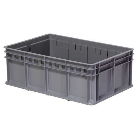 Solid & Stackable Straight Wall Storage Container, 11.2 gal, 23-5/8 in L x 15-3/4 in W x 8-5/8 in H