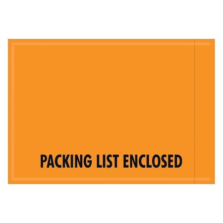 Mil-Spec Pcking Lst Enclsd Envpes, 4 1/2x6", Orng, PK1000