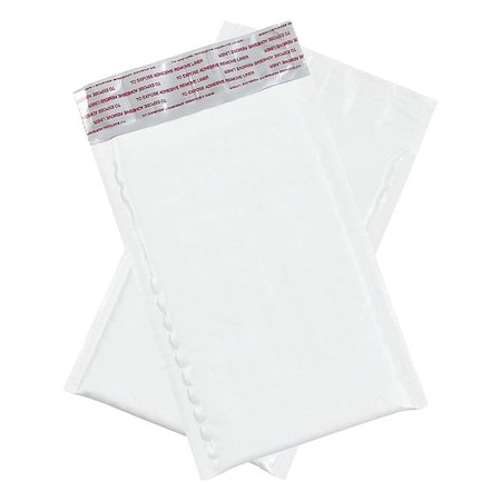 Bubble Lined Poly Mailers, 4"x8", White, PK500