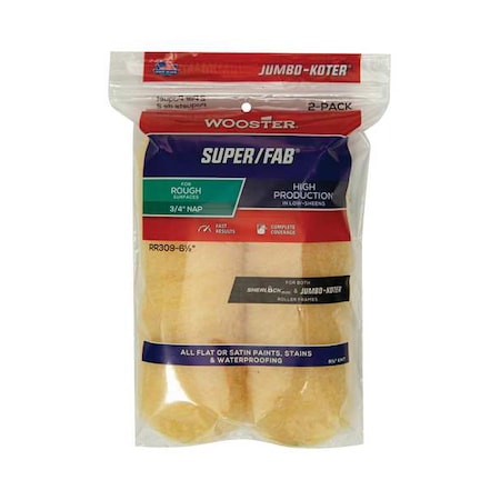 6-1/2" Mini Paint Roller Cover, 3/4" Nap, Knit Fabric