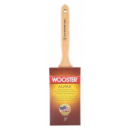3" Flat Sash Firm, Micro Tip Bristle, Paint Brush, Wood Handle
