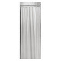 Shower Curtain, Nylon Vinyl, White, 48"" W, 72"" L