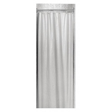Shower Curtain, Nylon Vinyl, White, 48"" W, 72"" L