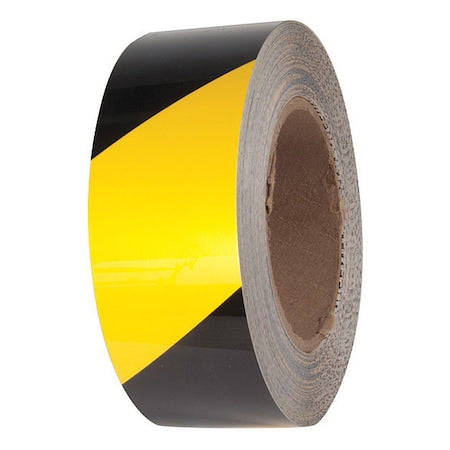 Tuff Mark Ultra Durable Floor Marking Tape Polyester Over Lamination Yellow/Black, 2" W x 100 ft. L