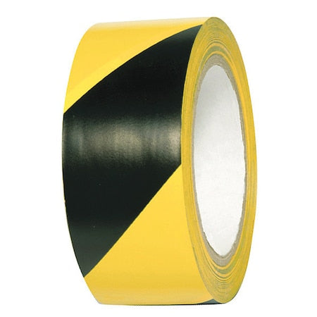 Hazard Marking Tape, Yl/Blk, 2"x108ft
