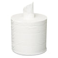 Center-Pull Paper Towels, 2 Ply, 2.3 in Core Dia, 7.3 in W, 500 ft, 600 Sheets/Roll, White, 6PK