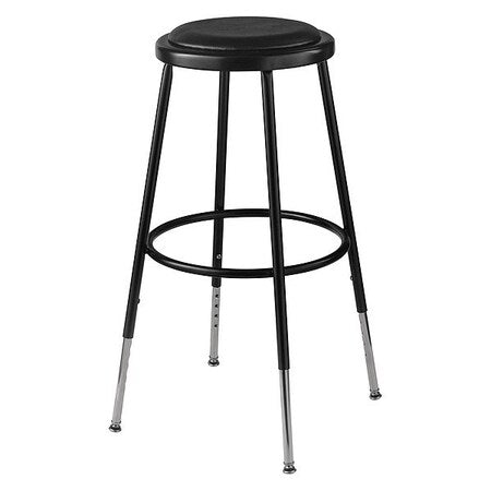 Adjustable Stool, Steel, Vinyl, Black