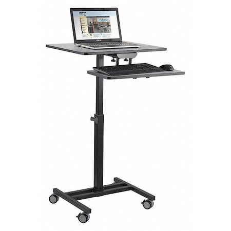 Adjustable Desk EduTouch Sit-Stand Cart, Coated Stl Frame, 20.75" D X 27.75" to 44.5" H, 26" W X