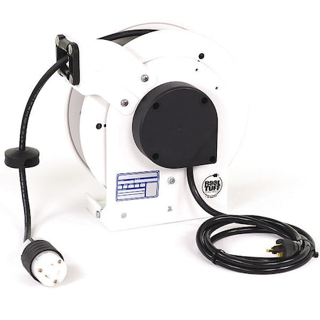 Cord Reel, NEMA 5-20P, 12 AWG, White Reel Color, 35 ft Length