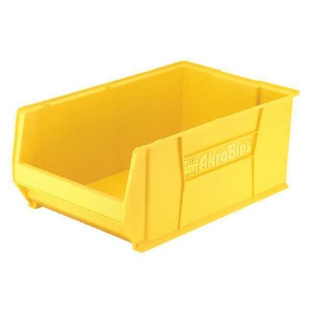 Storage Bin, Plastic, Yellow, 12 in H, 18 3/8 in W, 29 1/4 in L
