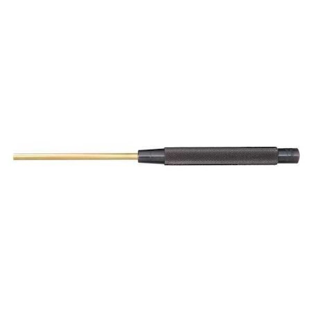 Brass Drive Pin Punch, 3/16 In Tip, 8 In L
