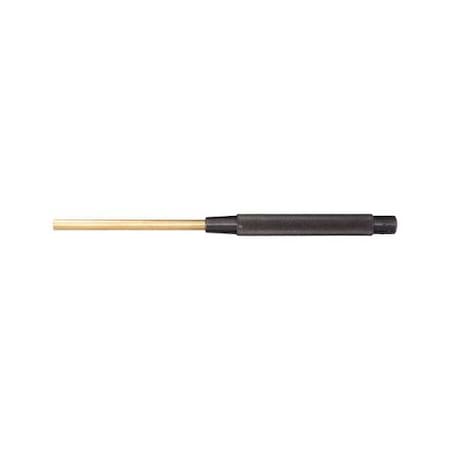 Brass Drive Pin Punch, 1/4 In Tip, 8 In L
