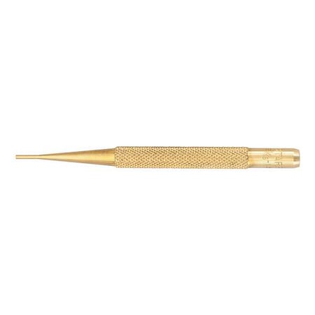 Brass Drive Pin Punch, 1/16 In Tip, 4 In L