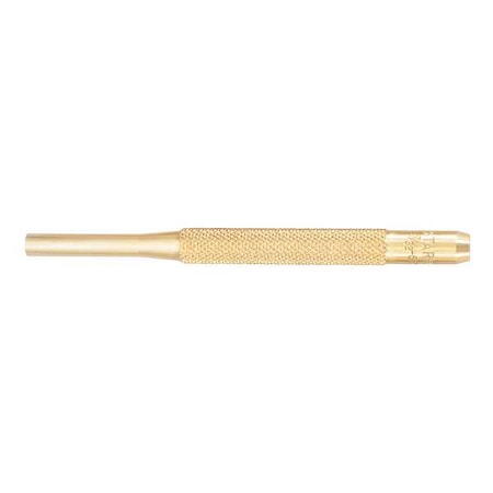 Brass Drive Pin Punch, 7/32 In Tip, 4 In L