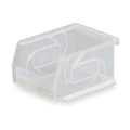 Hang & Stack Storage Bin, Plastic, Clear, 3 in H, 4 1/8 in W, 5 3/8 in L