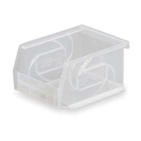 Hang & Stack Storage Bin, Plastic, Clear, 3 in H, 4 1/8 in W, 5 3/8 in L