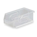 Hang & Stack Storage Bin, Plastic, Clear, 3 in H, 4 1/8 in W, 7 3/8 in L
