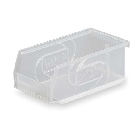 Hang & Stack Storage Bin, Plastic, Clear, 3 in H, 4 1/8 in W, 7 3/8 in L
