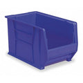 Storage Bin, Plastic, Blue, 6 in H, 12 3/8 in W, 20 in L