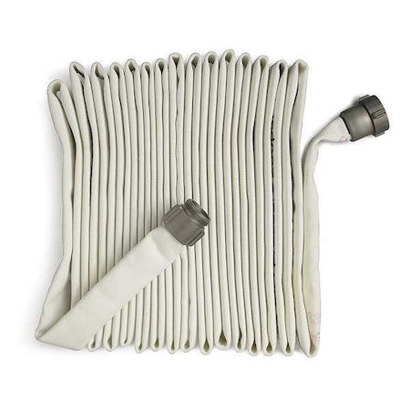 Fire Hose, Single Jacket, 75 ft. Length, 1 1/2 in Hose Inside Dia., TPU Polyurethane Hose Tube