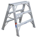 3 Steps, Aluminum Step Stand, 300 lb. Load Capacity, Gray